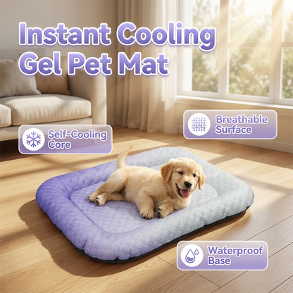 ⏰LAST DAY SALE 50% OFF!!❄Pawchill Pet Cooling Mat for Dogs & Cats 🐾  Naturally Cool Ice-Silk Pad • Breathable, Washable & Soft 🌿  For Floors, Sofas & Car Travel • Multiple Sizes • Gradient Colours ☀️🐶🐱