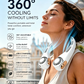 🌀 LIMITED-TIME 50% OFF! 💥 360° Rotating Neck Fan – Ultra Quiet, 3 Speeds, Hands-Free, Long Battery ✨