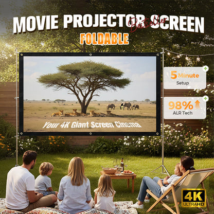 🥳World Cup Mode ON⚽️40% OFF!💞37K+ SOLD!✨ High Definition Projection Screen - 120-inch Diagonal with Matte White Surface for Crystal Clear Home Cinema Experience 🎬🌟