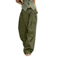 ⏳50% OFF⏰Voluminous Lantern Trousers – Pleated, Drawstring Waist, Pockets 🍁