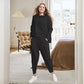 【50% OFF Limited & DAY PERFECT❤】Round-Neck Long-Sleeved Top ＆ Pants 2-Piece Set | Wrinkle-Free & Breathable