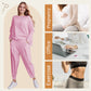 【50% OFF Limited & DAY PERFECT❤】Round-Neck Long-Sleeved Top ＆ Pants 2-Piece Set | Wrinkle-Free & Breathable