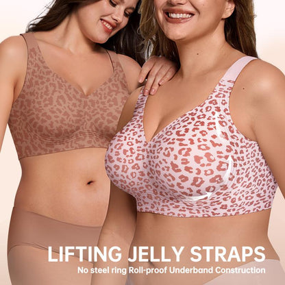 🏆LAST DAY SALE 49% OFF 🔥Super Firming Wirefree Jelly Bra with Leopard Print 👍