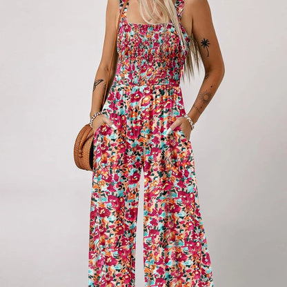 🏖️Summer Hot Sale 50% OFF🌼🎨Women’s Casual Print Sleeveless Overalls Jumpsuits