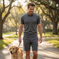 ⌛️LAST DAY SALE 50% OFF!!! 🔥Men's Casual Short-Sleeve Shorts Set- Breathable Cotton Blend, Classic Collar, Striped Accents 🌊