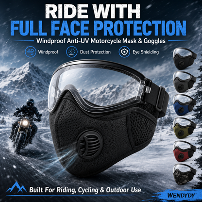 ⏳Limited-Time 50% OFF⏰Windproof Anti-UV Motorcycle Mask & Goggles – Built for Active Lifestyles