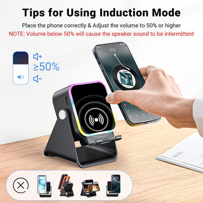 🎉2026 Sale — Over 39K Sold! 🎵📱 Induction Audio, Phone Holder & Ambient Light – 5-in-1 Music Station ✨