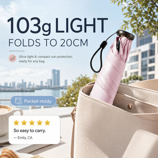 💖LAST DAY SALE ONLY $16.99!!💖✨ Say Goodbye to Bulky Umbrellas – Ultra-Light Sun & Rain Protection for On-the-Go! ✨