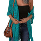 🔥This Week's Special Price:$22.99!!😍Women’s Oversized Knit Cardigan – Lightweight Crochet Tassel Kimono for Spring & Summer 🌸