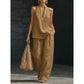 🏖️Summer Hot Sale 50% OFF💃Elegant Women's Halter V-Neck Sleeveless Top & Wide Leg Pants 2 Piece Set