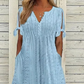 💃 LIMITED-TIME 50% OFF! ✨ Women's Elegant Hollow-Out Dress – V-Neck, Solid Color, Summer Chic 👗