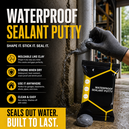 🚨Flash Sale Alert✨Moldable Waterproof Sealant Putty, Fast Sealing for Gaps, Pipes & Cracks