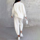 【50% OFF Limited & DAY PERFECT❤】Round-Neck Long-Sleeved Top ＆ Pants 2-Piece Set | Wrinkle-Free & Breathable