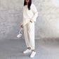 【50% OFF Limited & DAY PERFECT❤】Round-Neck Long-Sleeved Top ＆ Pants 2-Piece Set | Wrinkle-Free & Breathable
