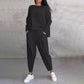 【50% OFF Limited & DAY PERFECT❤】Round-Neck Long-Sleeved Top ＆ Pants 2-Piece Set | Wrinkle-Free & Breathable