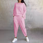 【50% OFF Limited & DAY PERFECT❤】Round-Neck Long-Sleeved Top ＆ Pants 2-Piece Set | Wrinkle-Free & Breathable