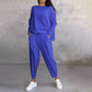 【50% OFF Limited & DAY PERFECT❤】Round-Neck Long-Sleeved Top ＆ Pants 2-Piece Set | Wrinkle-Free & Breathable