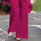 ⏳LAST DAY 50% OFF!!💥ONLY $29.99 FOR FULL TWO-PIECE SET! ✨Charming Irregular Top & Elegant Wide Leg Pants Set, Soft Comfort Outfit Ideal for Summer Daily Wear