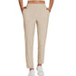💥💥2026 HOT SALE 50% Off!🎁👖Women's High‑Waisted Elastic Pants with Zipper Pockets – Stretchy Wrinkle‑Resistant Cropped Trousers