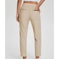 💥💥2026 HOT SALE 50% Off!🎁👖Women's High‑Waisted Elastic Pants with Zipper Pockets – Stretchy Wrinkle‑Resistant Cropped Trousers