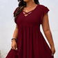 ✨LIMITED-TIME 50% OFF! 👗 Women's V-Neck Ruffle Trim Dress