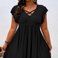 ✨LIMITED-TIME 50% OFF! 👗 Women's V-Neck Ruffle Trim Dress