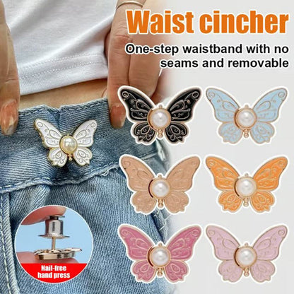🌸🦋 LAST DAY! BUY 2 GET 2 FREE 🎁💜 Removable Butterfly Waist Adjustment Buckle – No‑Tool, Adjustable Fit for Jeans, Skirts & Dresses, Creates Hourglass Shape ✨👗💃