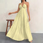💃 Summer New Arrival✨Halter Neck Backless Tiered Maxi Dress-Tiered, Flowy, Resort Style🌸