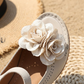 👡50% OFF NOW! 🌸 Women's 3D Floral Peep-Toe Block Heel Sandals – Comfortable Heel, Adjustable Strap & Elegant Style 👠