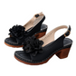 👡50% OFF NOW! 🌸 Women's 3D Floral Peep-Toe Block Heel Sandals – Comfortable Heel, Adjustable Strap & Elegant Style 👠