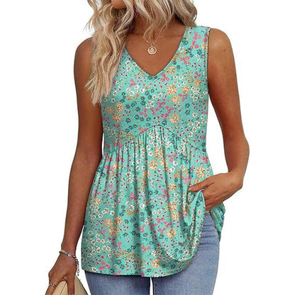 👕 LIMITED-TIME 50% OFF! ✨ Women's Sleeveless Top – V-Neck, A-Line, Lightweight Polyester, Elegant 🍂