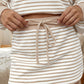 ✨2026 New Collection & 50% OFF💥 Casual Summer Striped Two-Piece Mini Skirt Set – Cropped Top + High-Waisted Skirt, Breathable & Stretchy