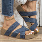 🏖️2026 Summer New Arrive✨🩴 Women's Criss-Cross Woven Strap Wedge Sandals – Comfortable, Stylish & Perfect for Summer Days ☀️