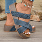 🏖️2026 Summer New Arrive✨🩴 Women's Criss-Cross Woven Strap Wedge Sandals – Comfortable, Stylish & Perfect for Summer Days ☀️