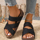 🏖️2026 Summer New Arrive✨🩴 Women's Criss-Cross Woven Strap Wedge Sandals – Comfortable, Stylish & Perfect for Summer Days ☀️