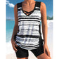 🏖️Summer Hot Sale 50% OFF🏝️🩱Women's Tummy Control Tankini Set with Built-In Bra – Flattering Boho Swimwear with Shorts