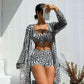 👙50% OFF NOW! 🔥 Women's 3-Piece Geometric Print Swimwear Set – Trendy Design, Comfortable Fit & Perfect for Beach Days 🏖️