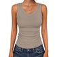 🌺Last Day Special Price:15.99$!!⛱️Women's V-Neck Ribbed Knit Tank Top