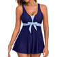 🌺 Vacation Ready Edit Up To 50% Off Beach & Holiday Outfits☀️Women's 2-Piece Tankini Swimdress with Boyshorts