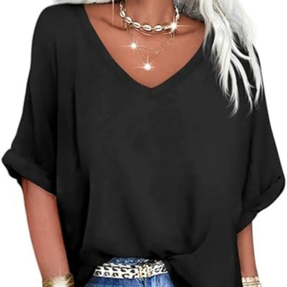 💖The 2026 New Arrival SALE 50% OFF⏰Women's Casual Loose V-Neck Top
