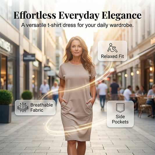 👖✨ 48% OFF TODAY! ⏰💐Women's Casual Short Sleeve T-Shirt Dress