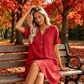 🏖️Summer Hot Sale 50% OFF🏝️👗Women's V-Neck Tunic Dress – Relaxed Fit, Pockets & Breathable