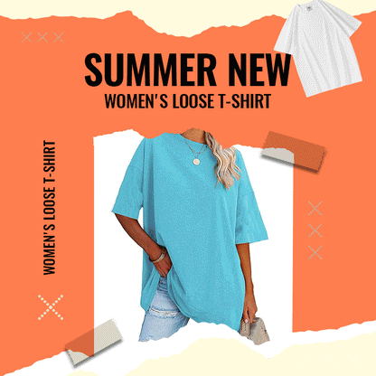 🔥SALEEING CRAZY!!!Summer New Women's Loose T-shirt-MORE👕Casual Daily Wear,Available in Multiple Colors