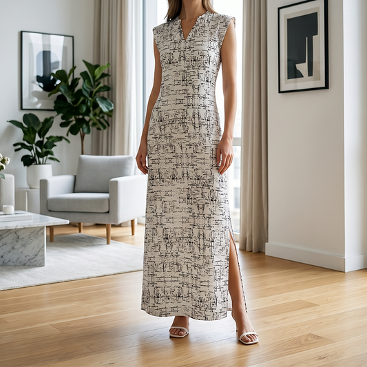 ⏳Limited-time 50% off⏰Women's Sleeveless V-Neck Maxi Dress with Side Slit👗