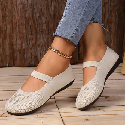 🥳2026 HOT SALE⏰️Last Day 50% OFF👟 Breathable Knit Flats – Soft as clouds, anti‑slip sole. Walk for hours, feet stay cool & fresh. Your new favourite! 🌸✨