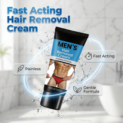 💨Summer Hot Sale 50% OFF!!🧔Men's Gentle Hair Removal Cream for Sensitive Skin – No Razor, No Pain, No Redness | ⚡ Smooth in 5 Mins ⏱️✨