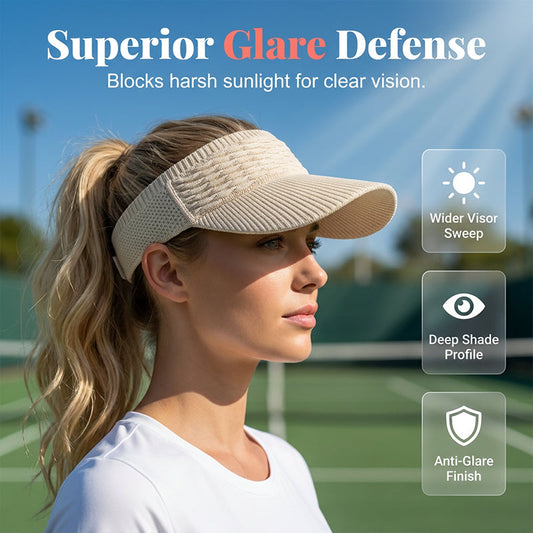 🏖️Last Day Special Price $11.99!!🔥SunSafeTok Women’s High Ponytail Visor Hat 🧢 Breathable, Open-Top UV400 Protection ☀️ Perfect for Running, Hiking, Beach Days & Everyday “That Girl” Style 💁‍♀️✨