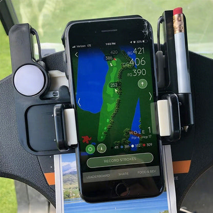 ⏰️Limited Time 50 OFF%⛳️All-in-One Golf Cart Accessory Mount-Focus on Your Swing, Not Your Stuff✨