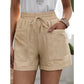 ⏰Last Day Sale 50% OFF ✨Women's High-Waist Drawstring Breathable Shorts - Loose Fit, Cotton Blend, Drawstring Waist👖