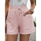 ⏰Last Day Sale 50% OFF ✨Women's High-Waist Drawstring Breathable Shorts - Loose Fit, Cotton Blend, Drawstring Waist👖